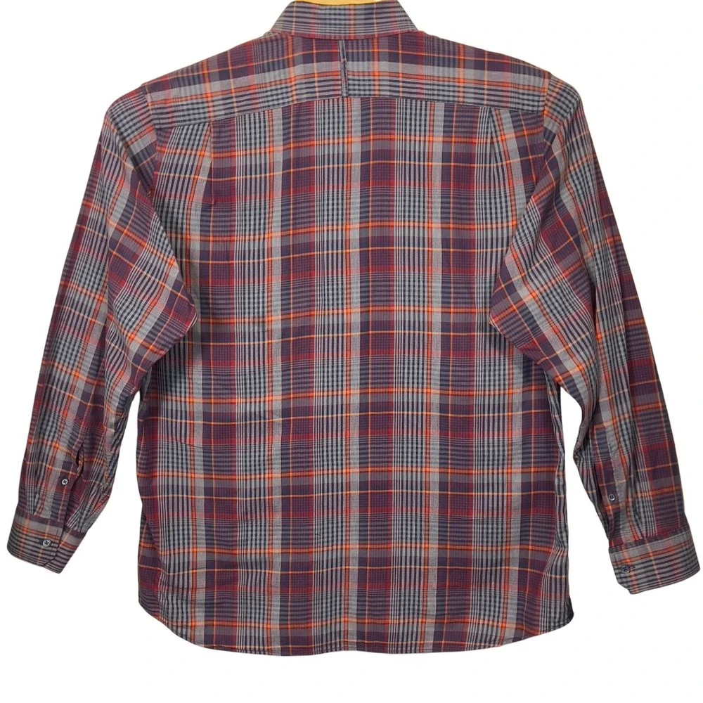 Banana Republic Mens XL Plaid Button Up Shirt Long Sleeve Casual Contrast Cuff‎